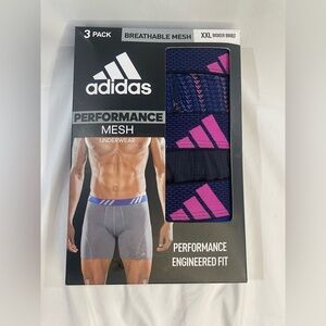 adidas Boxer Brief Men's XXL (44-46) Sport Performance Mesh 3-Pack Lucid Blue